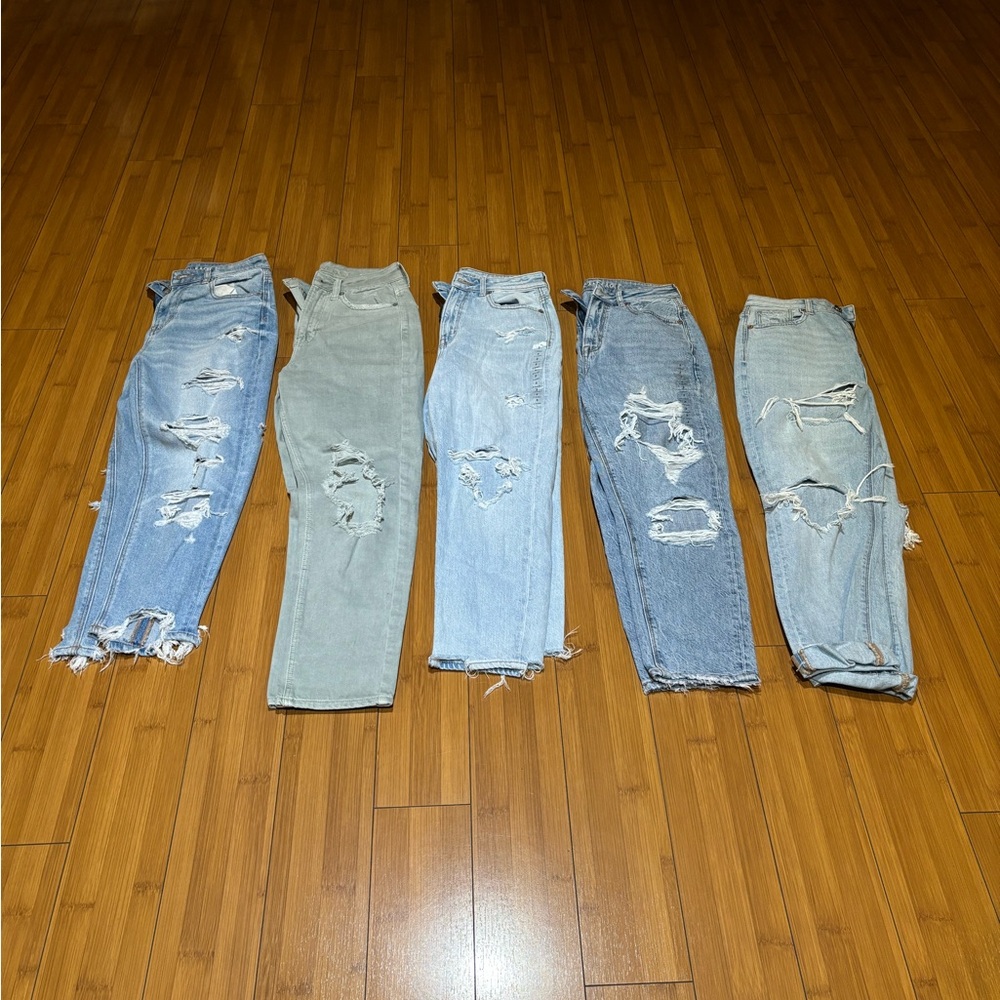 American Eagle Outfitters Women's Jeans - Blue and Gray all 5 for $120
